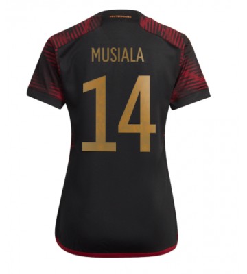 Germany Jamal Musiala #14 Replica Away Stadium Shirt for Women World Cup 2022 Short Sleeve